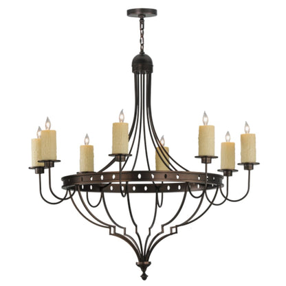 Meyda Tiffany Bottini 8 Light 48" Wide Pillar Candle Style Chandelier