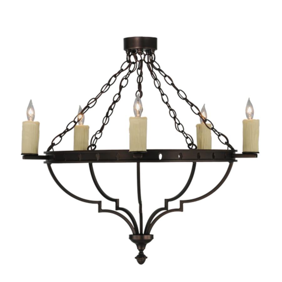 Meyda Tiffany Bottini 5 Light 31" Wide Semi-Flush Ceiling Fixture