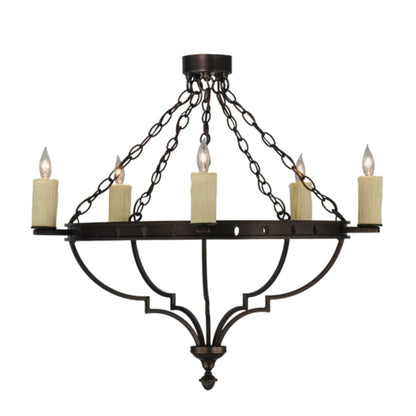 Meyda Tiffany Bottini 5 Light 31" Wide Semi-Flush Ceiling Fixture