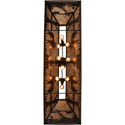 Meyda Tiffany Moose at Lake 9 Light 61" Wide Linear Pendant