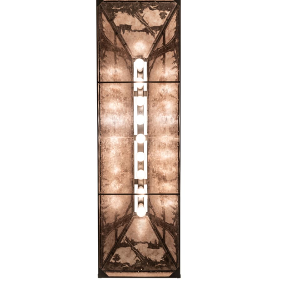 Meyda Tiffany Moose at Lake 9 Light 61" Wide Linear Pendant