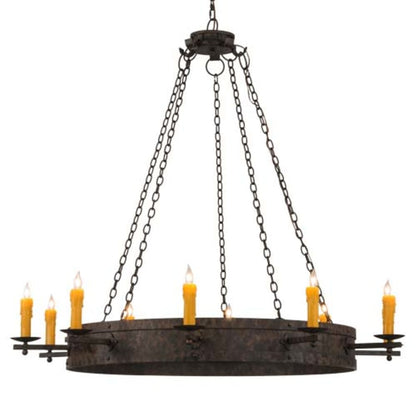 Meyda Tiffany Parnella 10 Light 60" Wide Taper Candle Ring Chandelier