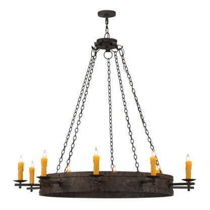 Meyda Tiffany Parnella 10 Light 60" Wide Taper Candle Ring Chandelier