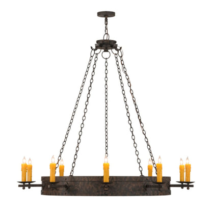 Meyda Tiffany Parnella 10 Light 60" Wide Taper Candle Ring Chandelier