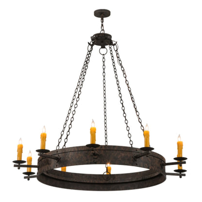 Meyda Tiffany Parnella 10 Light 60" Wide Taper Candle Ring Chandelier