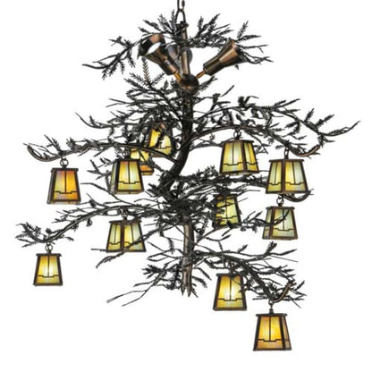 Meyda Tiffany Pine Branch Valley View 12 Light 52" Wide Chandelier