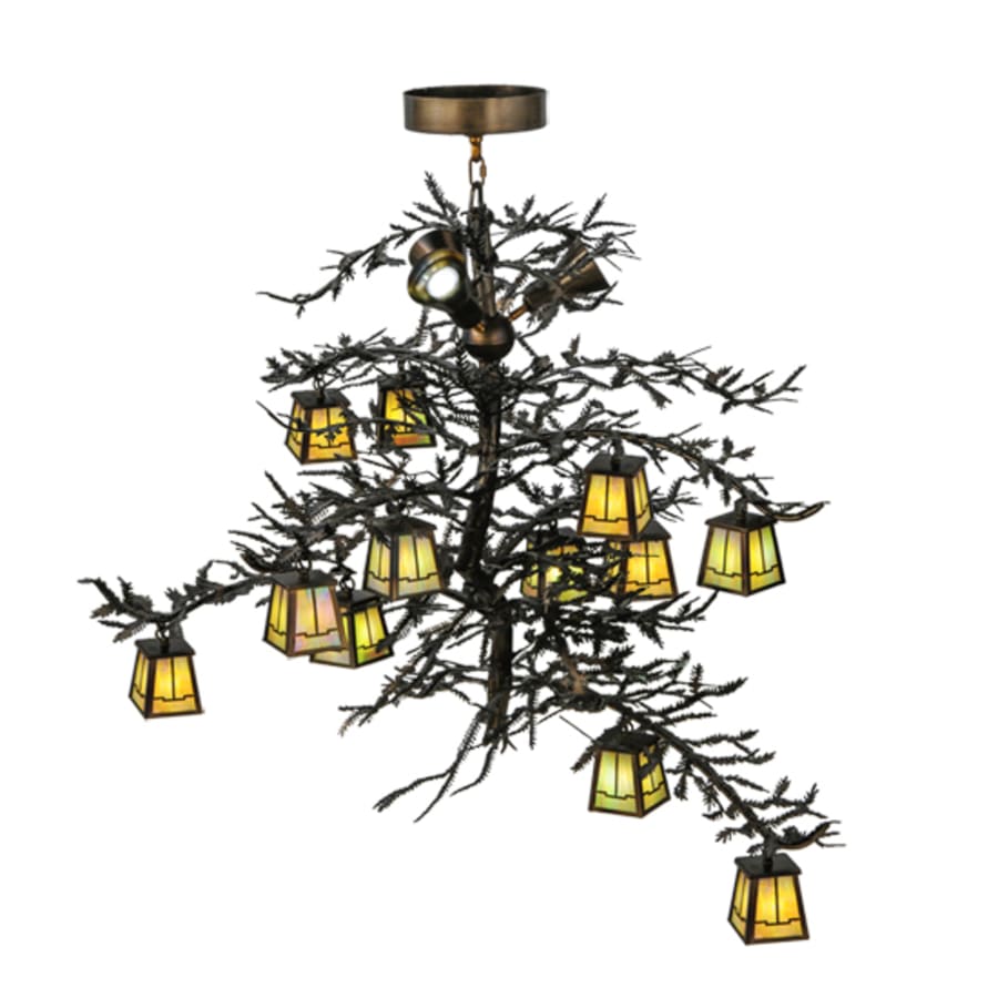 Meyda Tiffany Pine Branch Valley View 12 Light 52" Wide Chandelier