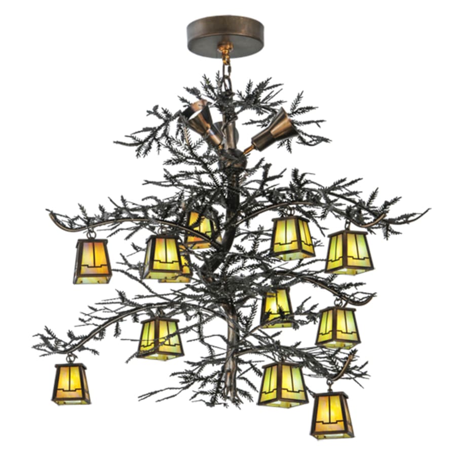 Meyda Tiffany Pine Branch Valley View 12 Light 52" Wide Chandelier