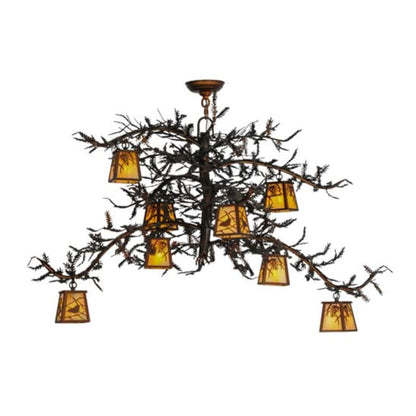 Meyda Tiffany Pine Branch 8 Light 48" Wide Chandelier