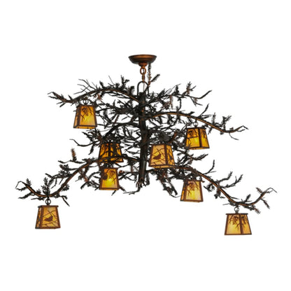 Meyda Tiffany Pine Branch 8 Light 48" Wide Chandelier