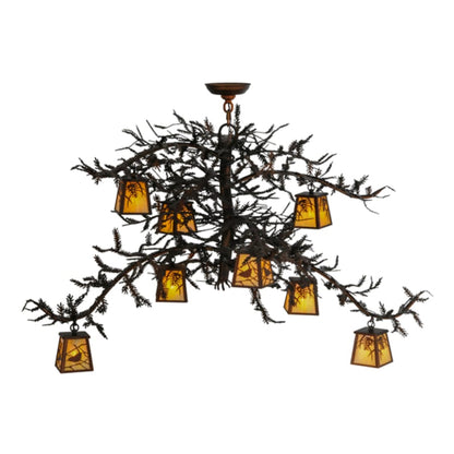 Meyda Tiffany Pine Branch 8 Light 48" Wide Chandelier