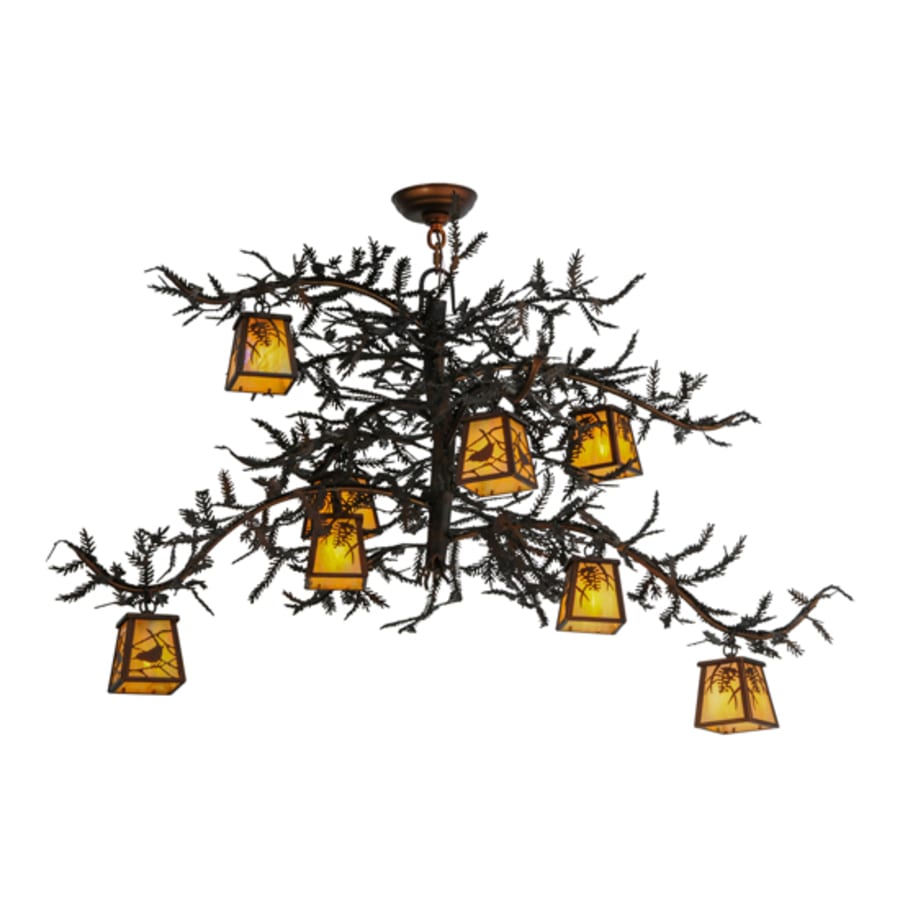 Meyda Tiffany Pine Branch 8 Light 48" Wide Chandelier