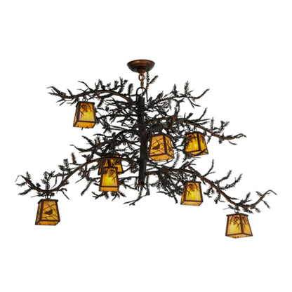 Meyda Tiffany Pine Branch 8 Light 48" Wide Chandelier