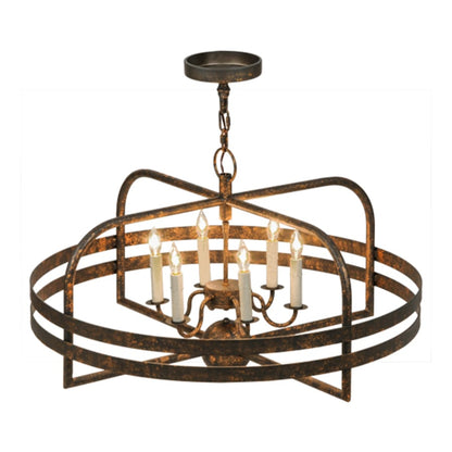 Meyda Tiffany Aldari 6 Light 32" Wide Taper Candle Style Chandelier