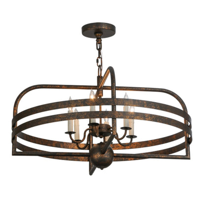 Meyda Tiffany Aldari 6 Light 32" Wide Taper Candle Style Chandelier