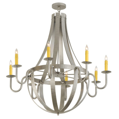 Meyda Tiffany Barrel Stave Metallo 8 Light 48" Wide Taper Candle Empire Chandelier
