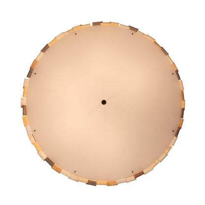 Meyda Tiffany Cilindro Calico 6 Light 24" Tall Flush Mount Drum Ceiling Fixture - Oil Rubbed Bronze Finish
