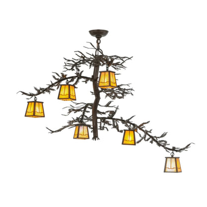 Meyda Tiffany Pine Branch Valley View 6 Light 45" Wide Chandelier