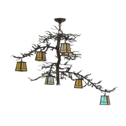 Meyda Tiffany Pine Branch Valley View 6 Light 45" Wide Chandelier