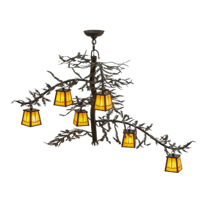 Meyda Tiffany Pine Branch Valley View 6 Light 45" Wide Chandelier