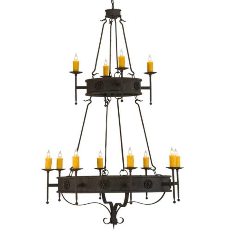 Meyda Tiffany Lorenzo 12 Light 48" Wide Taper Candle Ring Chandelier
