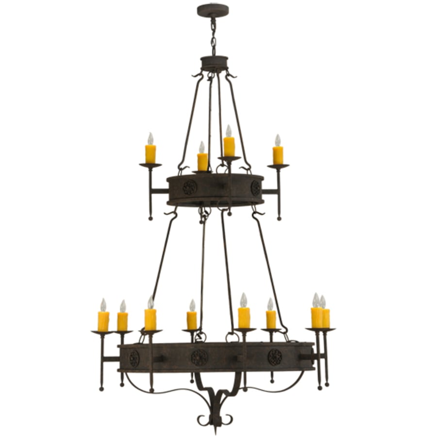 Meyda Tiffany Lorenzo 12 Light 48" Wide Taper Candle Ring Chandelier