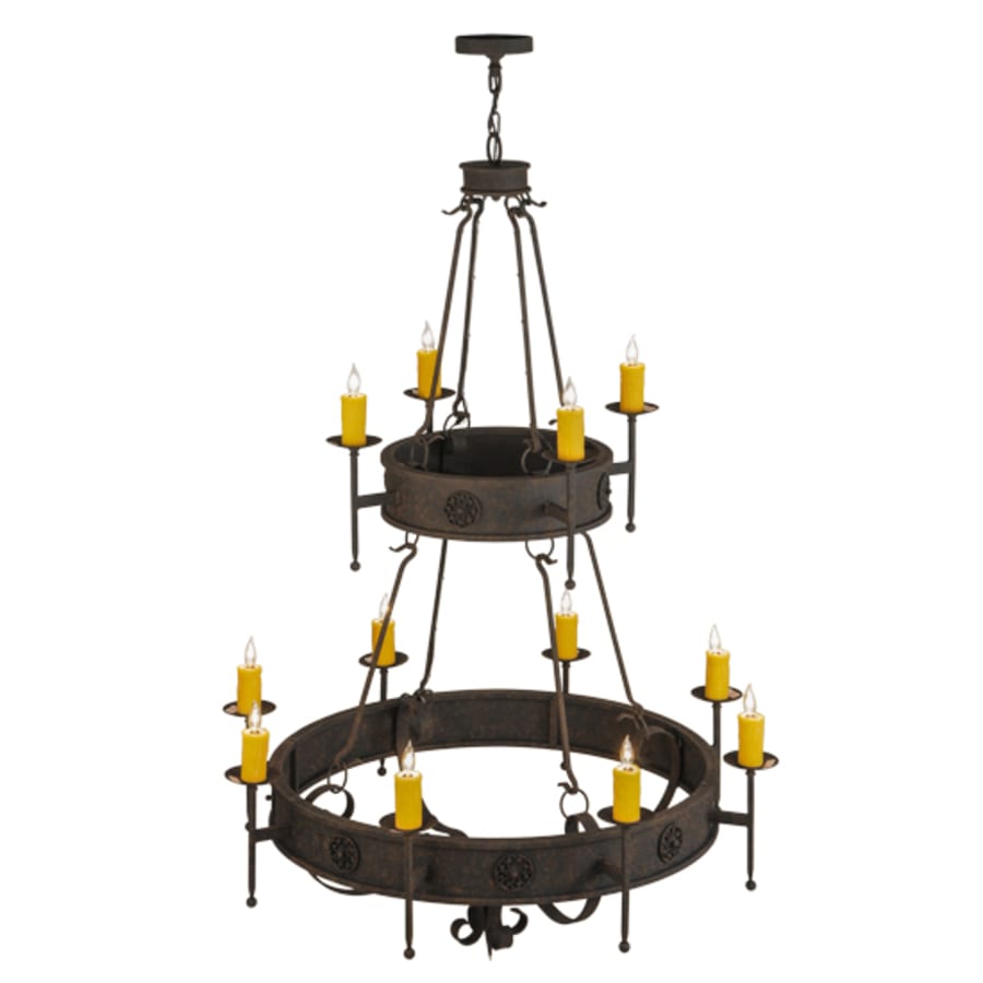 Meyda Tiffany Lorenzo 12 Light 48" Wide Taper Candle Ring Chandelier