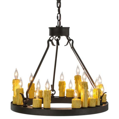 Meyda Tiffany Deina 18 Light 24" Wide Taper Candle Ring Chandelier