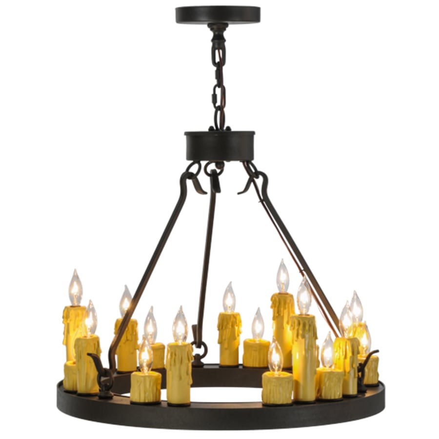 Meyda Tiffany Deina 18 Light 24" Wide Taper Candle Ring Chandelier