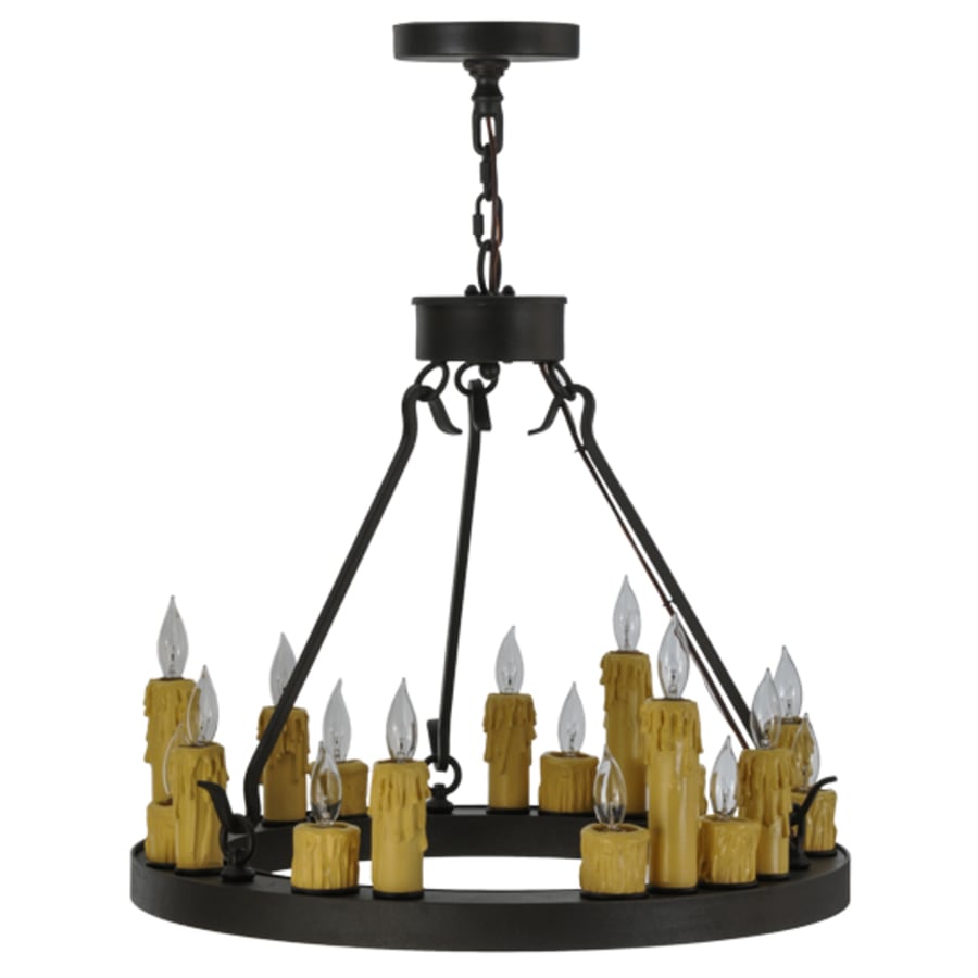 Meyda Tiffany Deina 18 Light 24" Wide Taper Candle Ring Chandelier