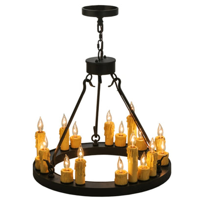 Meyda Tiffany Deina 18 Light 24" Wide Taper Candle Ring Chandelier