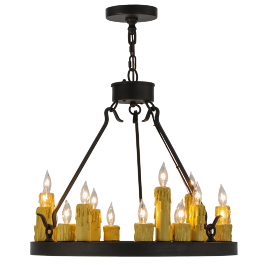 Meyda Tiffany Deina 18 Light 24" Wide Taper Candle Ring Chandelier