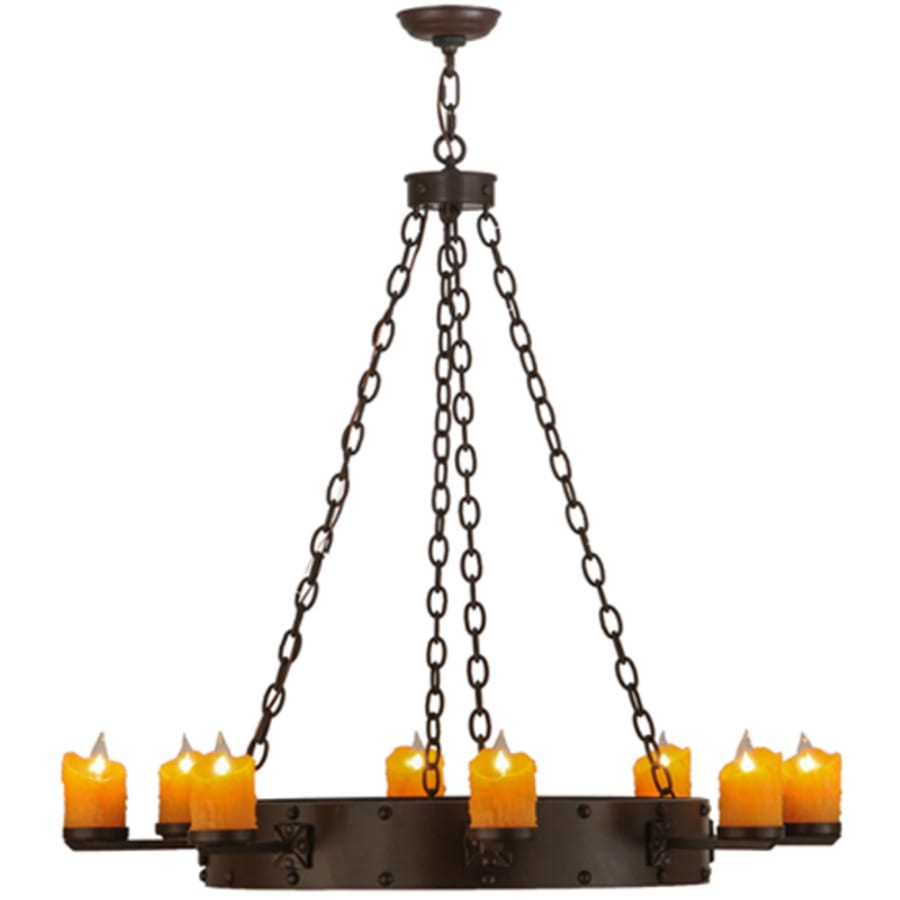 Meyda Tiffany Kingston 8 Light 48" Wide Pillar Candle Ring Chandelier