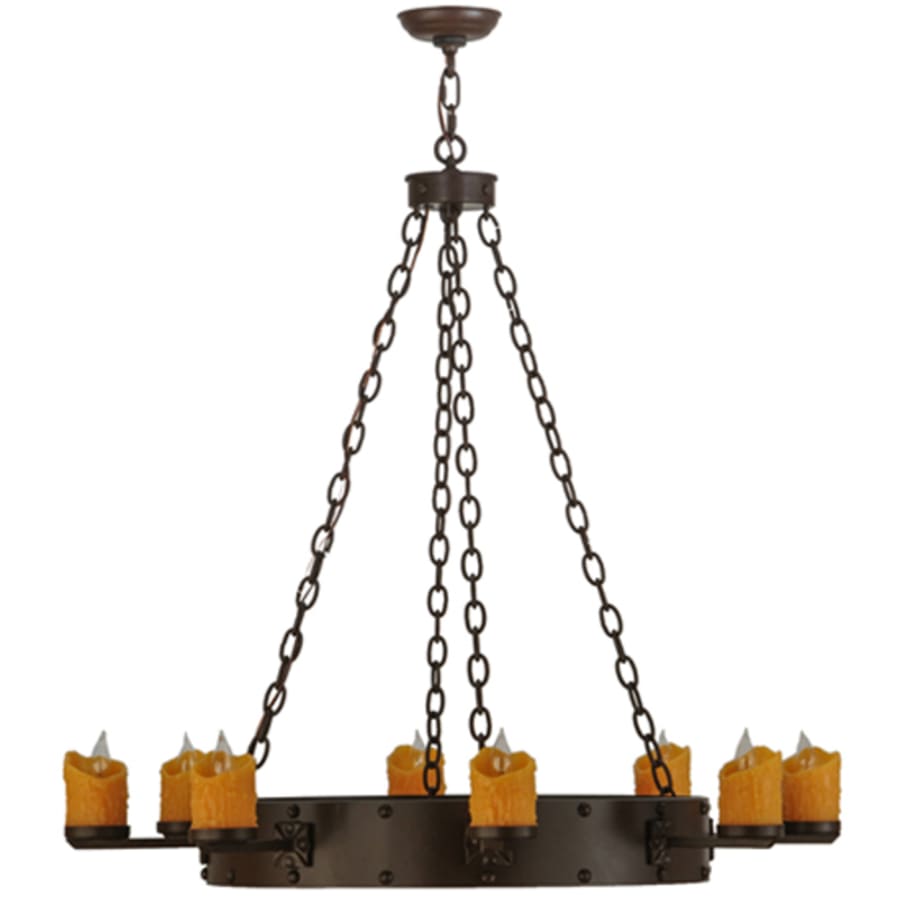 Meyda Tiffany Kingston 8 Light 48" Wide Pillar Candle Ring Chandelier