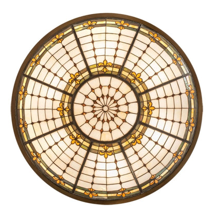 Meyda Tiffany Fleur-de-Lite 6 Light 38" Wide Semi-Flush Bowl Ceiling Fixture