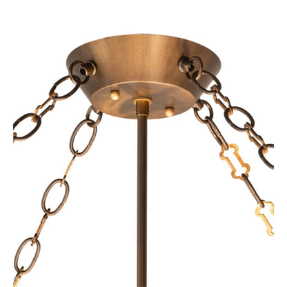 Meyda Tiffany Fleur-de-Lite 6 Light 38" Wide Semi-Flush Bowl Ceiling Fixture