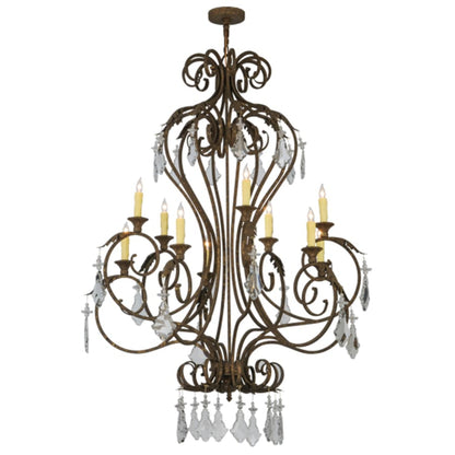 Meyda Tiffany Josephine 10 Light 48" Wide Taper Candle Empire Chandelier