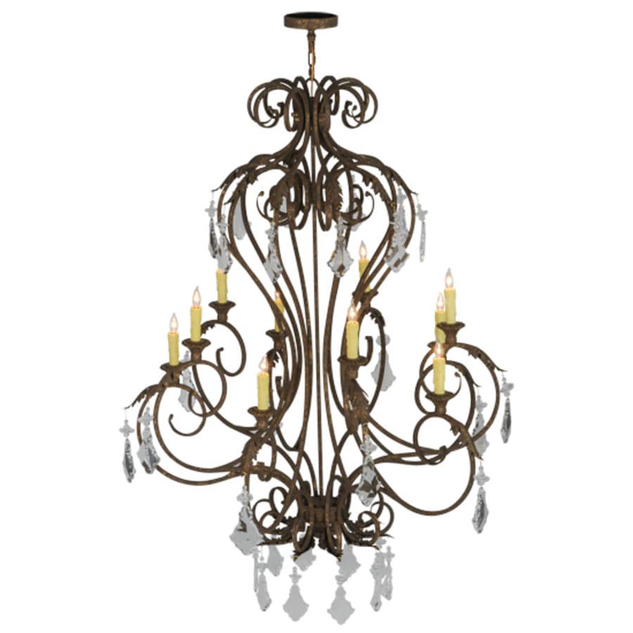 Meyda Tiffany Josephine 10 Light 48" Wide Taper Candle Empire Chandelier