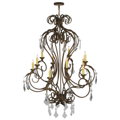 Meyda Tiffany Josephine 10 Light 48" Wide Taper Candle Empire Chandelier
