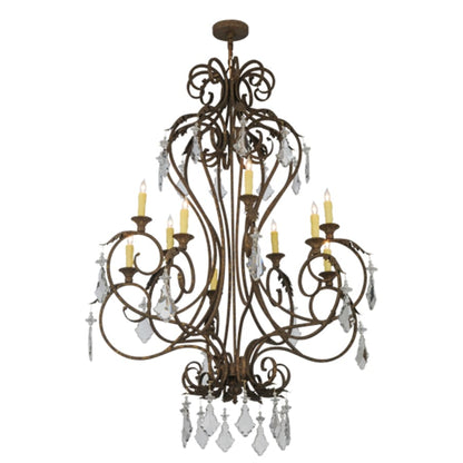 Meyda Tiffany Josephine 10 Light 48" Wide Taper Candle Empire Chandelier