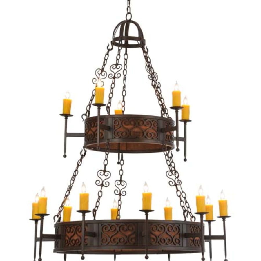 Meyda Tiffany Toscano 15 Light 48" Wide Taper Candle Ring Chandelier