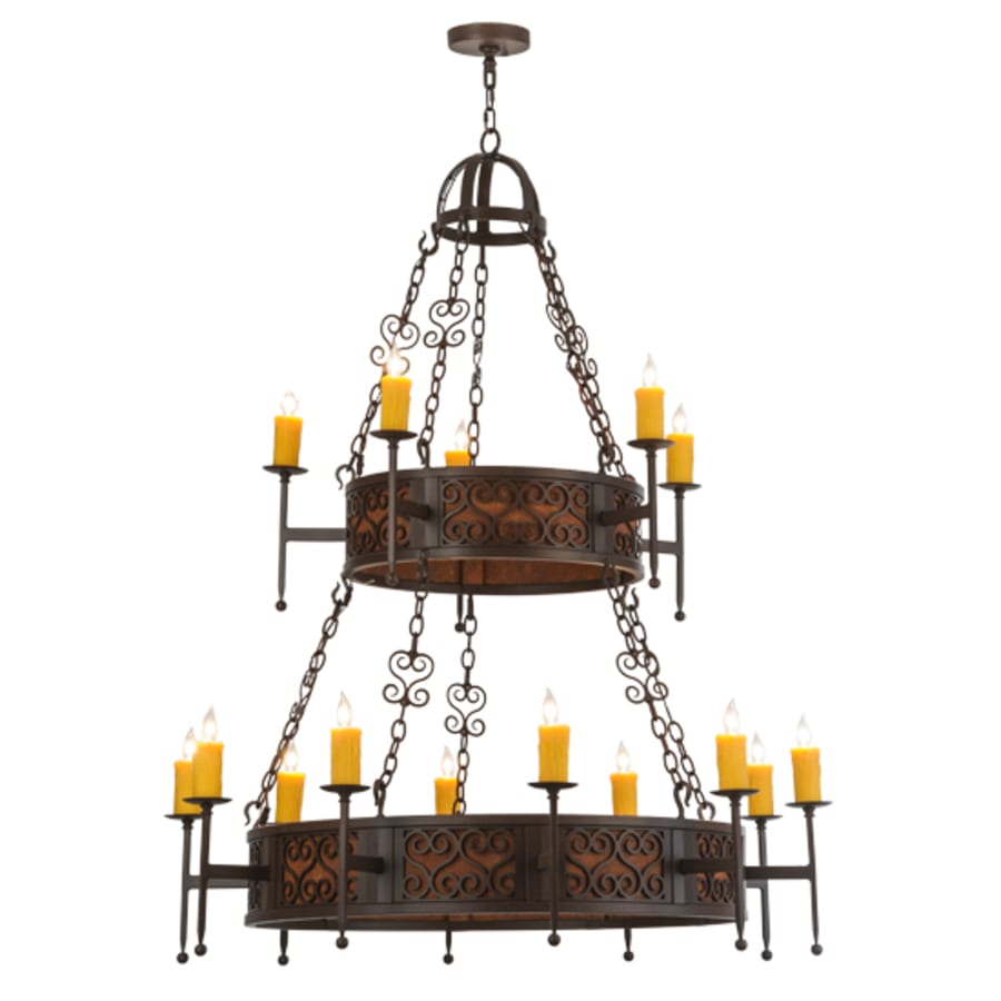 Meyda Tiffany Toscano 15 Light 48" Wide Taper Candle Ring Chandelier