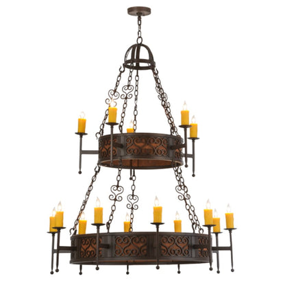 Meyda Tiffany Toscano 15 Light 48" Wide Taper Candle Ring Chandelier