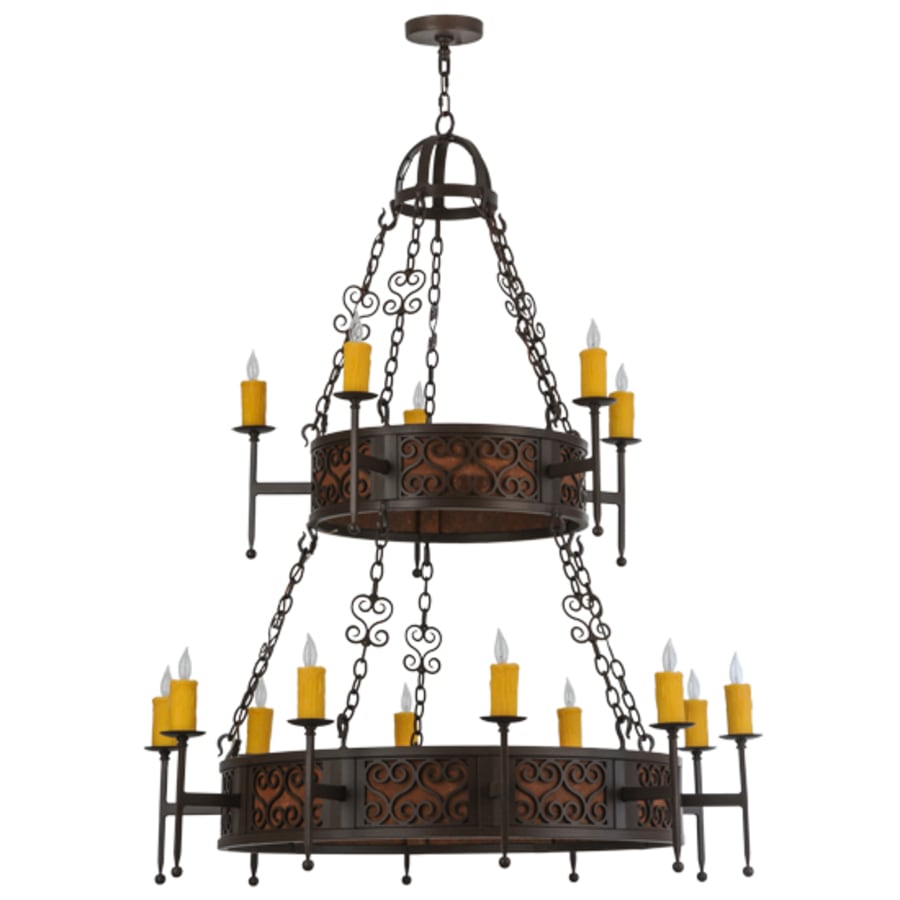 Meyda Tiffany Toscano 15 Light 48" Wide Taper Candle Ring Chandelier