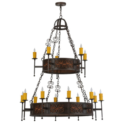 Meyda Tiffany Toscano 15 Light 48" Wide Taper Candle Ring Chandelier