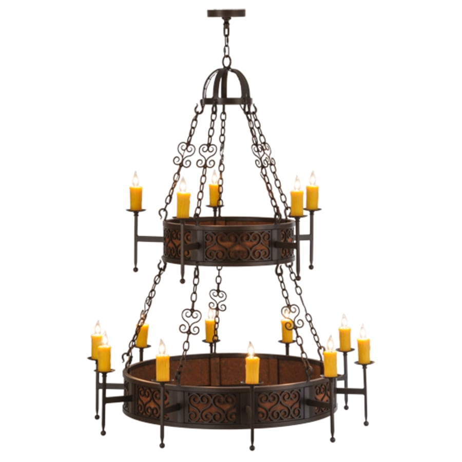 Meyda Tiffany Toscano 15 Light 48" Wide Taper Candle Ring Chandelier
