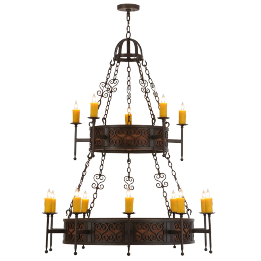 Meyda Tiffany Toscano 15 Light 48" Wide Taper Candle Ring Chandelier