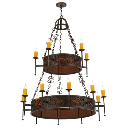 Meyda Tiffany Toscano 15 Light 48" Wide Taper Candle Ring Chandelier