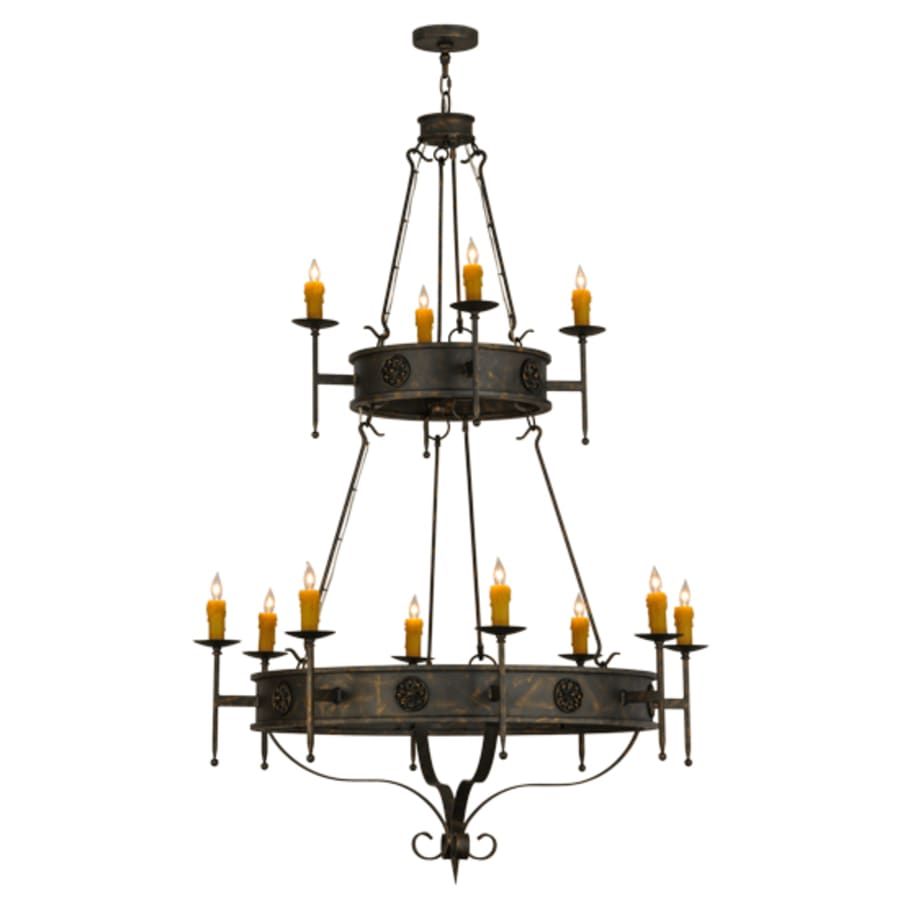 Meyda Tiffany Lorenzo 12 Light 48" Wide Taper Candle Ring Chandelier
