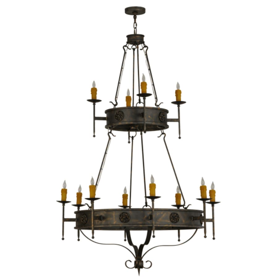 Meyda Tiffany Lorenzo 12 Light 48" Wide Taper Candle Ring Chandelier
